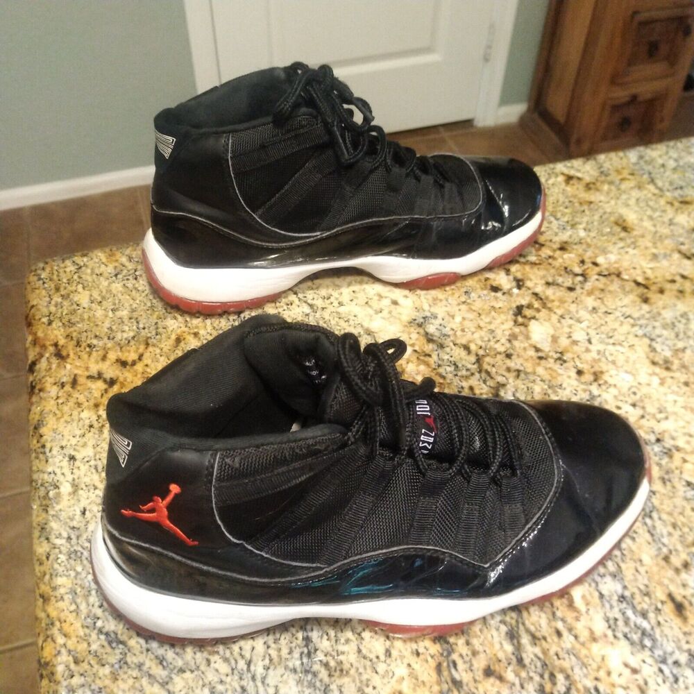Nike Air Jordan 11 Retro Bred 14 Playoff Black Red White Shoes 378037-010 Sz 9.5